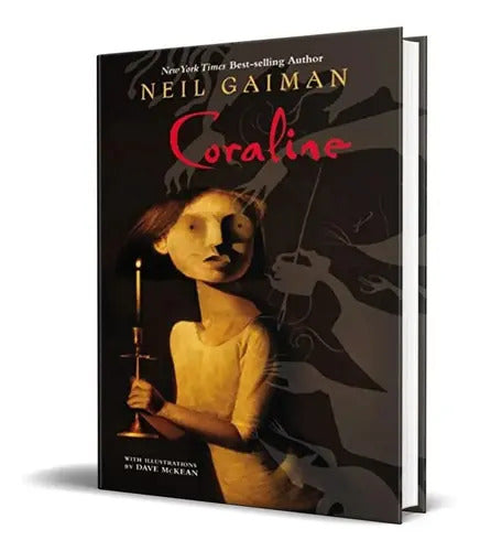 Portada de Coraline, De Neil Gaiman., Vol. Único. Editorial Harpercollins, Tapa Dura En Inglés, 2002