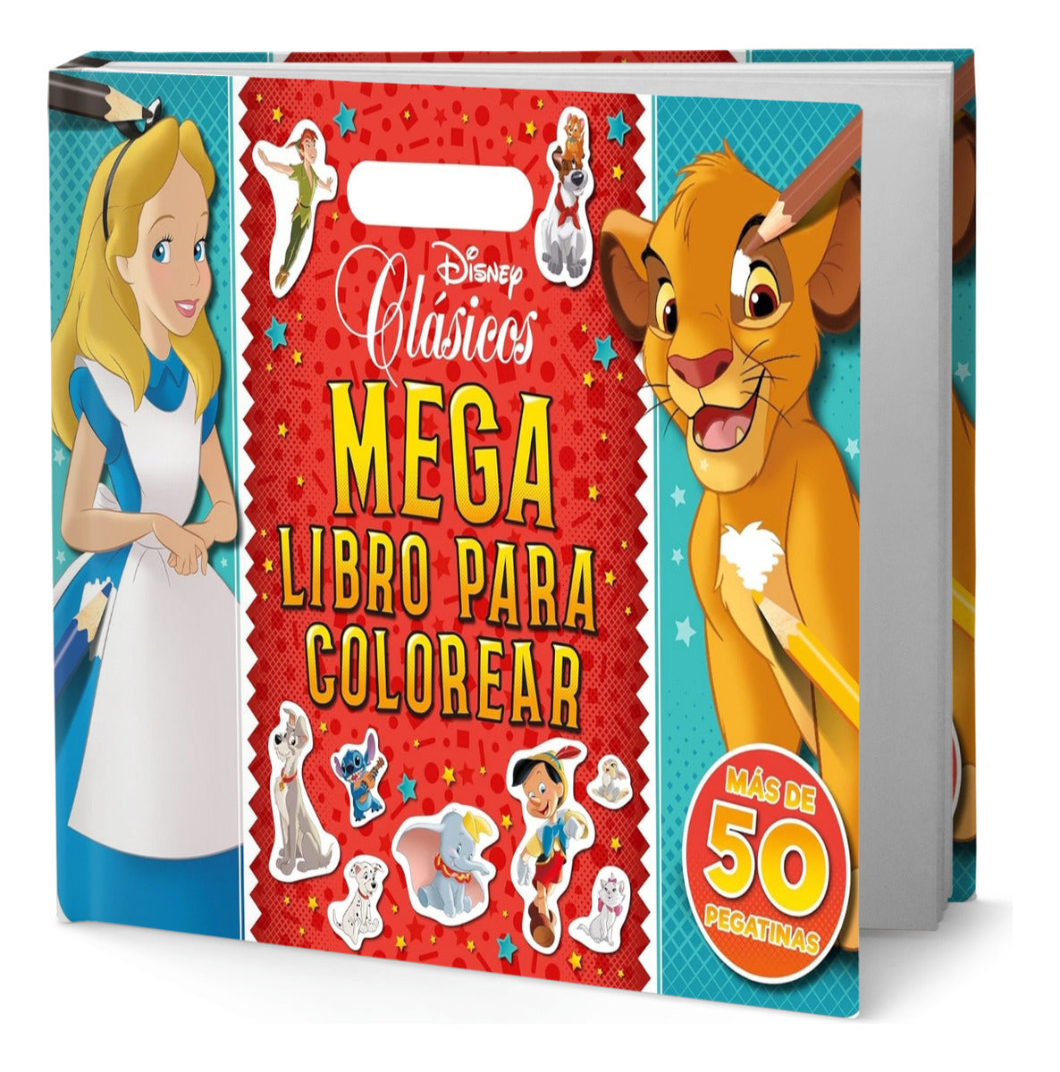Portada de Libro Megalibro Para Colorear [ Clásicos Disney ] Original