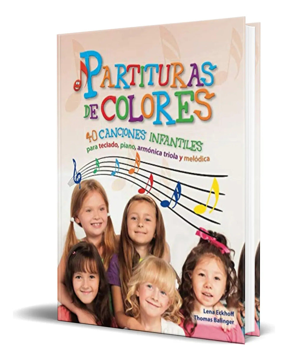 Portada de Libro Partituras De Colores 40 Canciones Infantiles Original