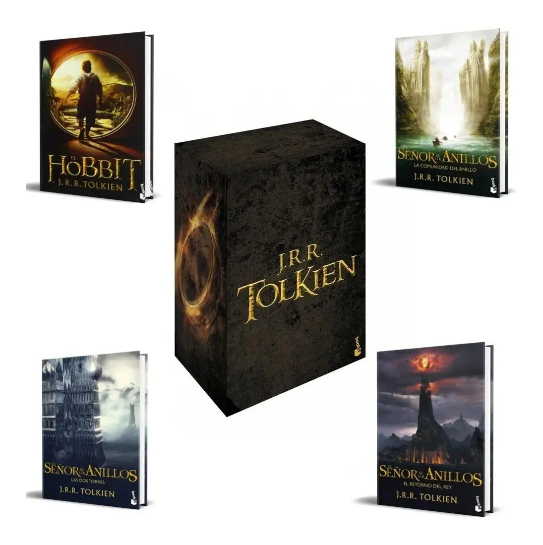 Portada de Estuche Tolkien El Hobbit + La Comunidad + Las Dos Torres