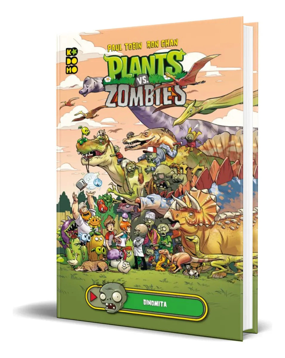 Portada de Libro Plants Vs. Zombies [ Dinomita ] Original, De Paul Tobin., Vol. 1. Editorial Ecc Ediciones, Tapa Blanda En E…