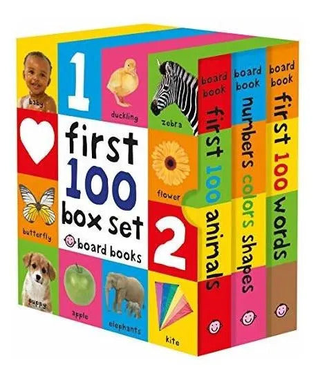 Portada de Book : First 100 Board Book Box Set (3 Books) - Priddy,...
