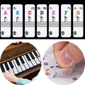 Portada de Aprende A Tocar Piano Pegatinas Stickers 88/61/49/37 Teclas