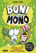 Portada de Boni Vs Mono 1: La Batalla Más Divertida Acaba De Empezar, De Jamie Smart., Vol. 1. Editorial Destino Infantil &…
