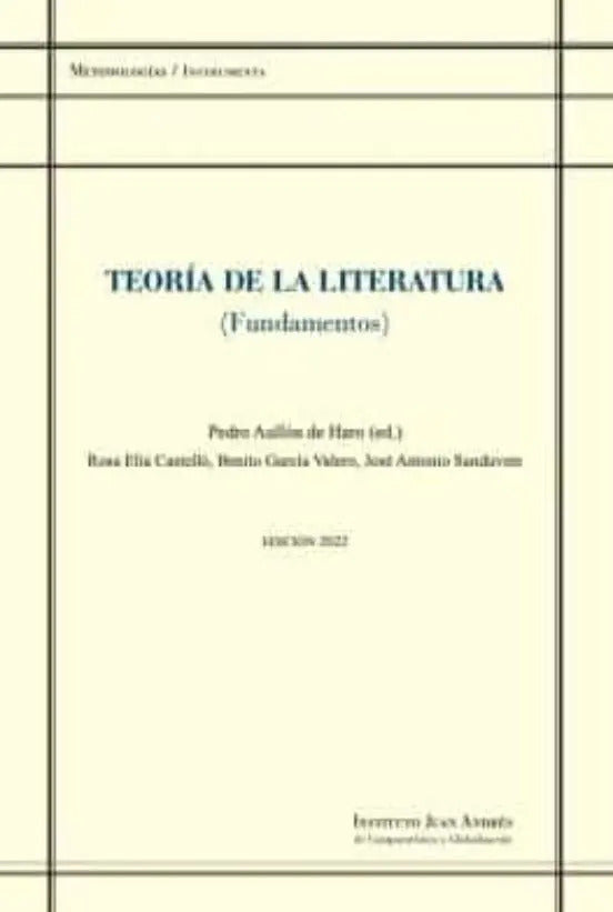 Portada de Libro Teoria De La Literatura [ Fundamentos ] Original, De Rosa Elia Castello. Editorial Instituto Juan Andres, T…