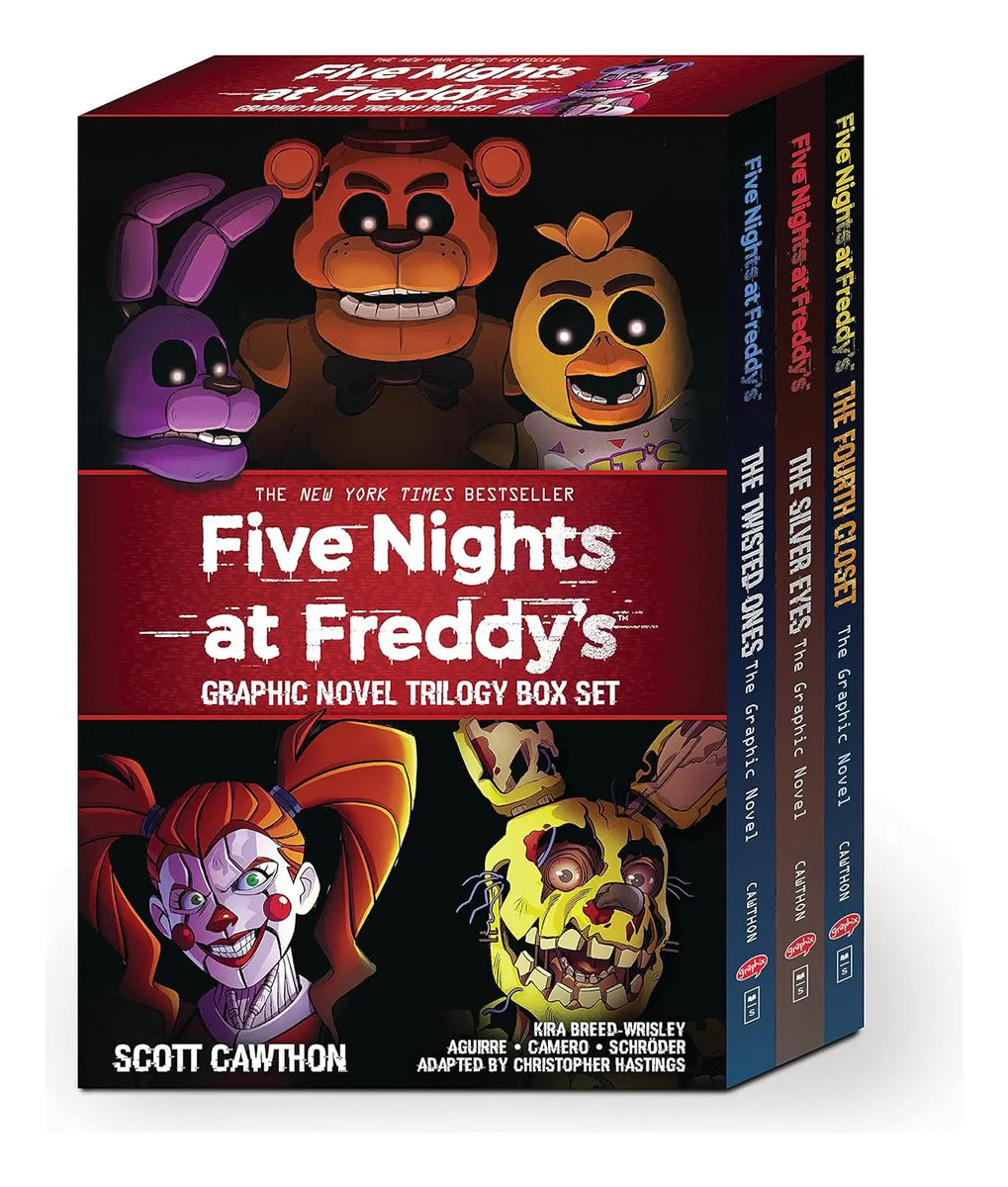 Portada de Boxset Trilogy Five Nights At Freddys [ Graphic Novel ]
