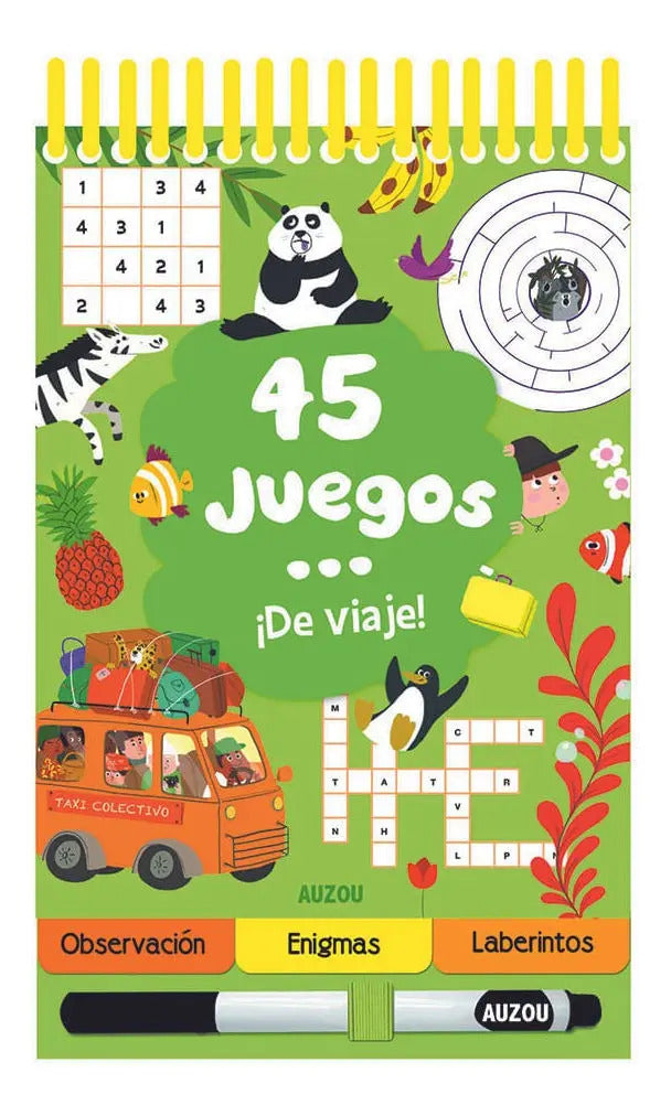Portada de 45 Juegos De Viaje Auzou