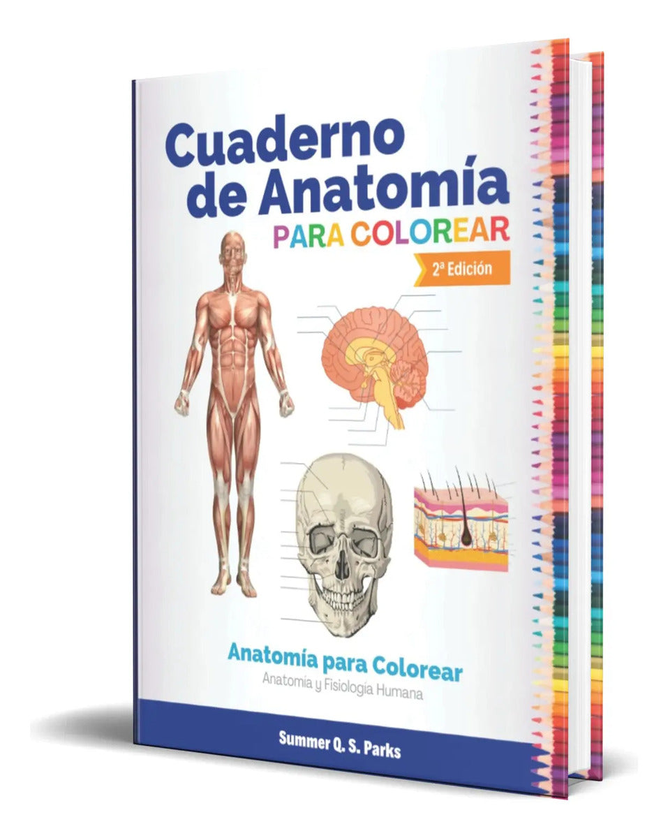Portada de Libro Cuaderno De Anatomía Para Colorear [ Original ]