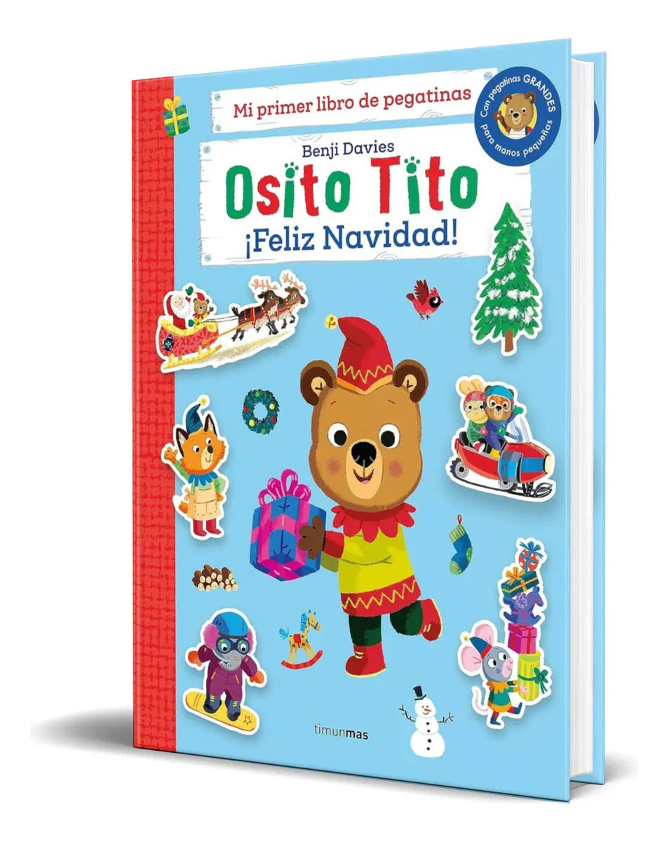 Portada de Libro Osito Tito. Mi Primer Libro De Pegatinas [ Original ], De Benji Davies. Editorial Timun Mas Infantil, Tapa…