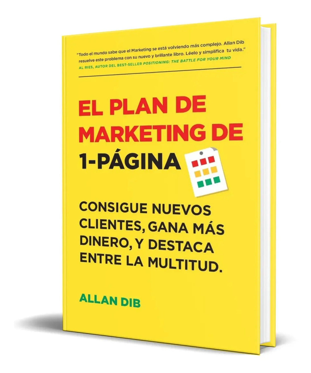 Portada de Libro El Plan De Marketing De 1 Página [ Original ]