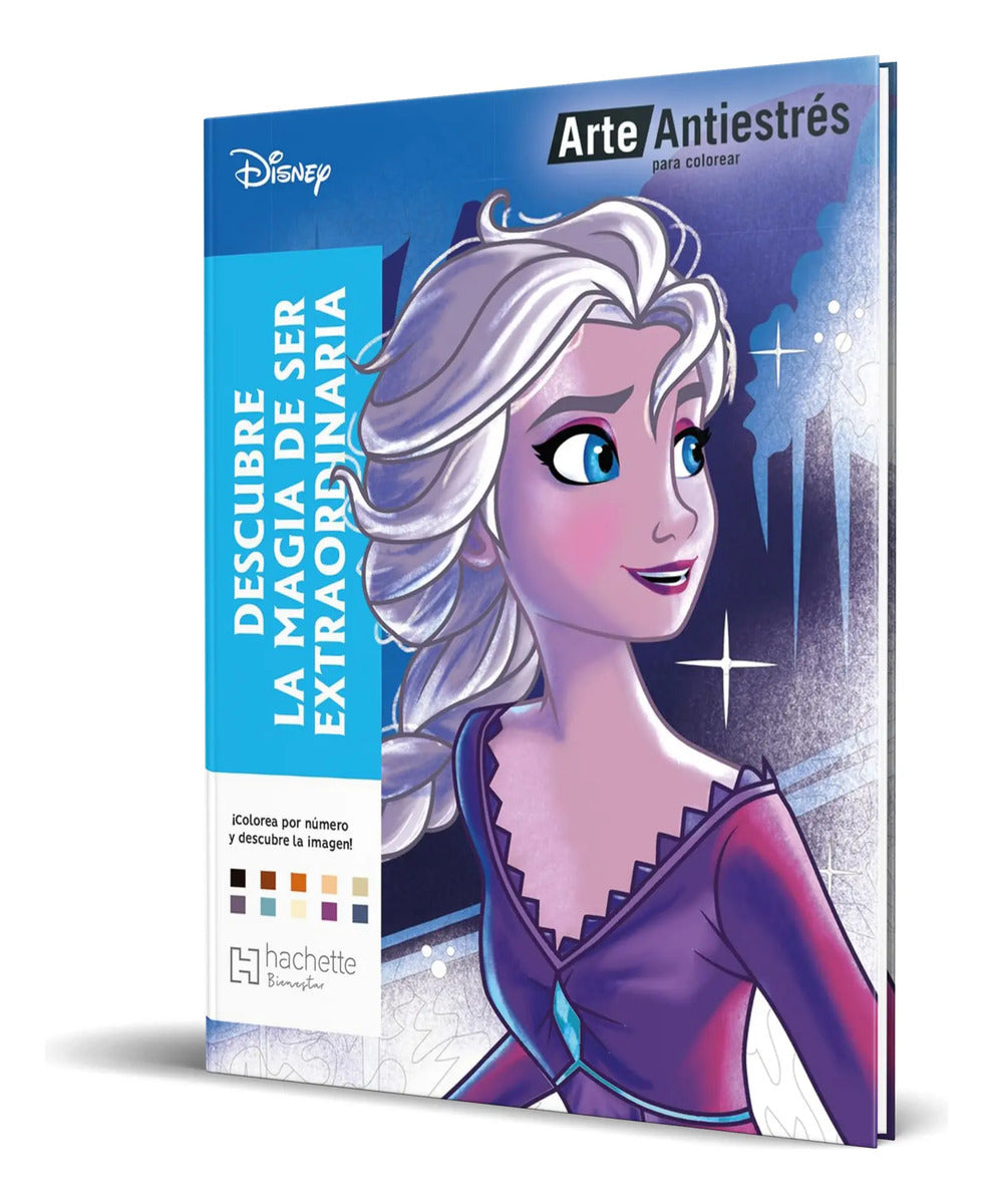 Portada de Libro Colorea Y Descubre [ Frozen ] Arte Antiestrés