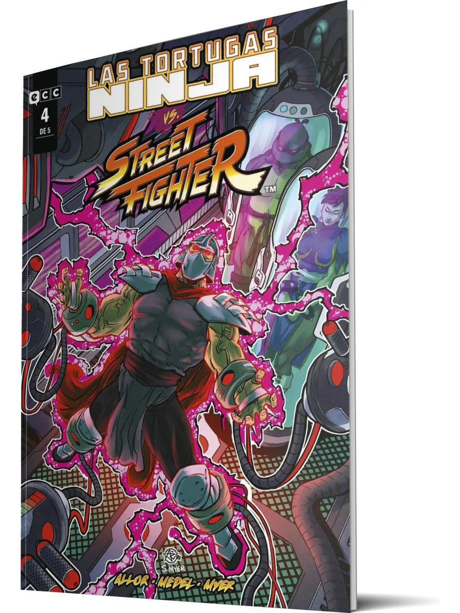 Portada de Cómic Las Tortugas Ninja Vs. Street Fighter Vol.4 Español