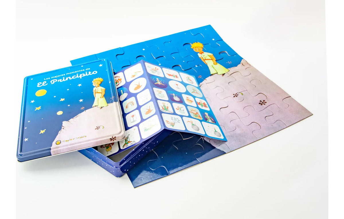 Portada de Principito Libro + 30 Stickers + Rompecabezas+ 4 Marcadores