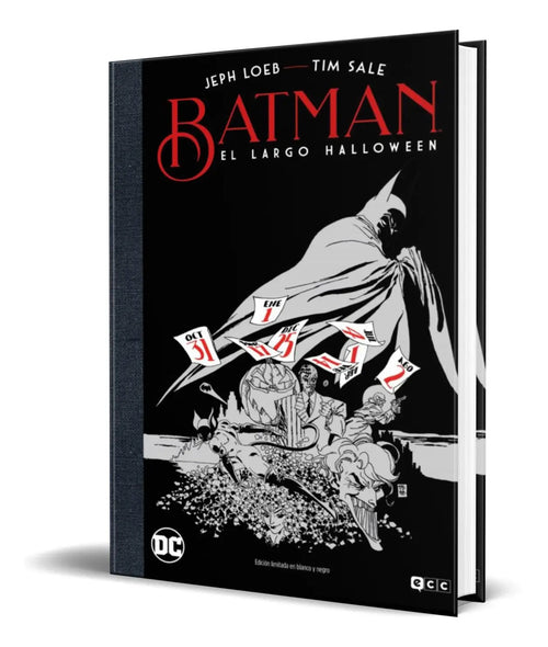 Portada de Batman El Largo Halloween [ Edición Deluxe Blanco Y Negro ]