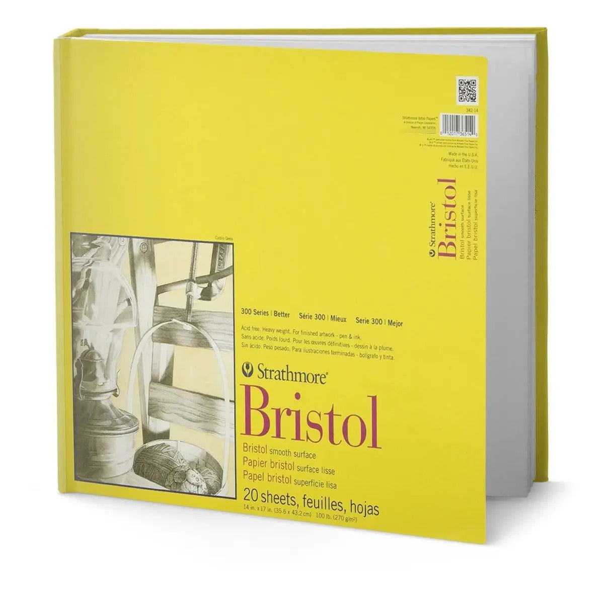 Portada de Cuaderno De Dibujo Strathmore Bristol 20hoj 36x43 Cm 270gm2