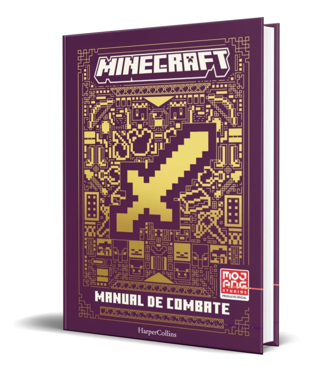 Portada de Libro Manual De Combate De Minecraft [ Mojang Ab ] Original