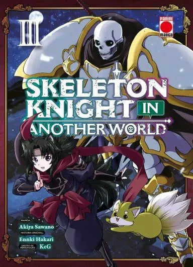 Portada de Skeleton Knight In Another World 03, De Akira Sawano. Editorial Panini Comics En Español