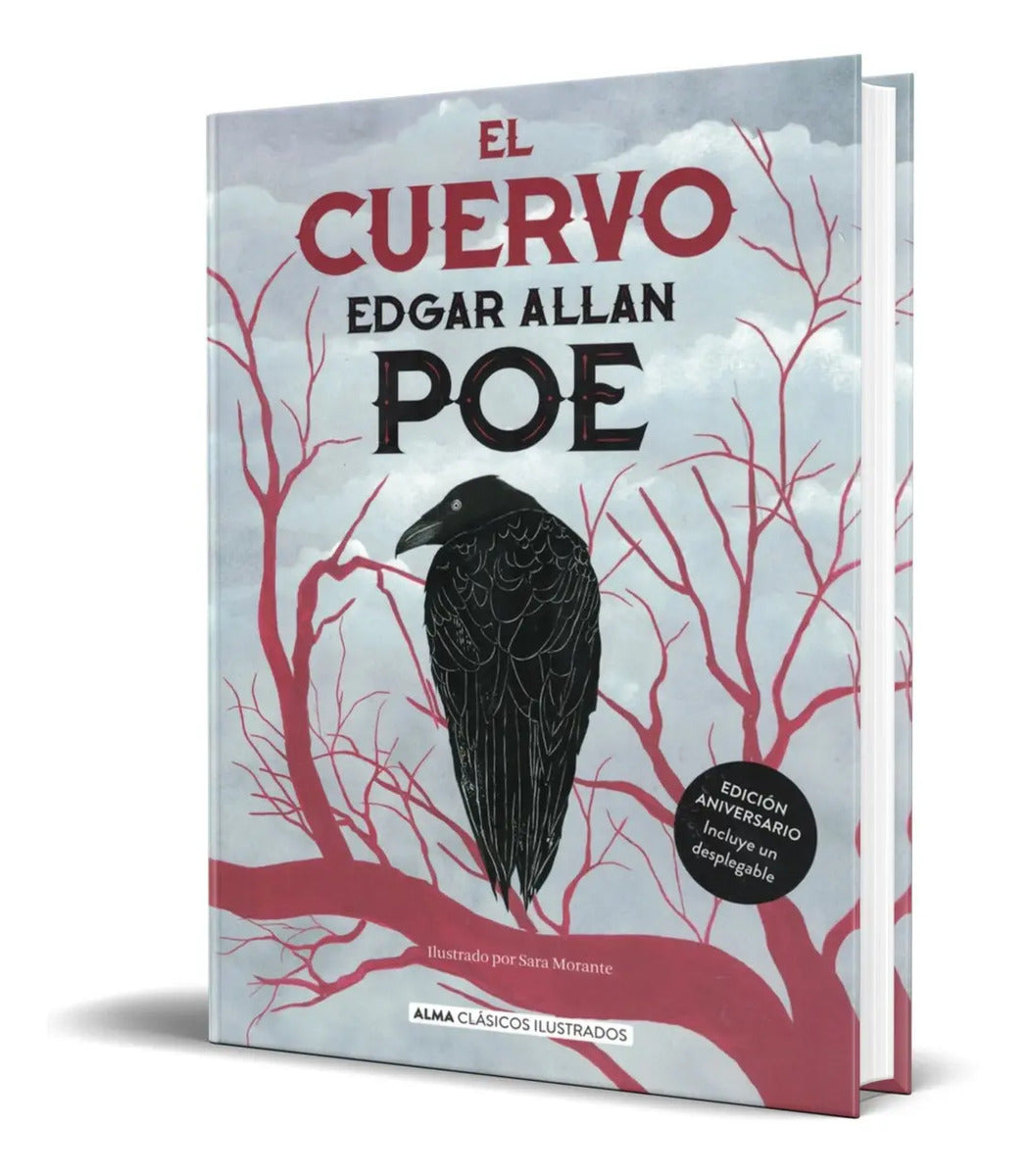 Portada de Libro El Cuervo - Edgar Allan Poe [ Pasta Dura ] Ilustrado