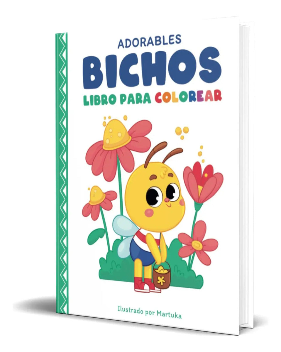 Portada de Libro Adorables Bichos Libro Para Colorear [ Original ]