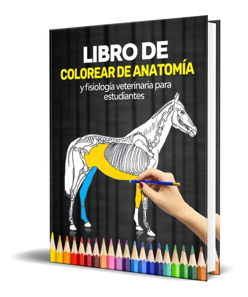 Portada de Libro De Colorear De Anatomía Y Fisiología Veterinaria