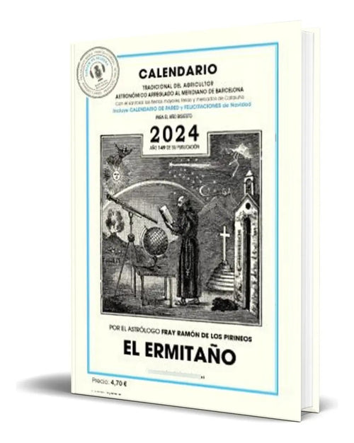 Portada de Bro Ca Endario E Ermitaño 2024 [ Orgnal ]: Tradconal Del Agrcultor, Astronómco, Agrícola, Del Ermtaño De Barcelon…