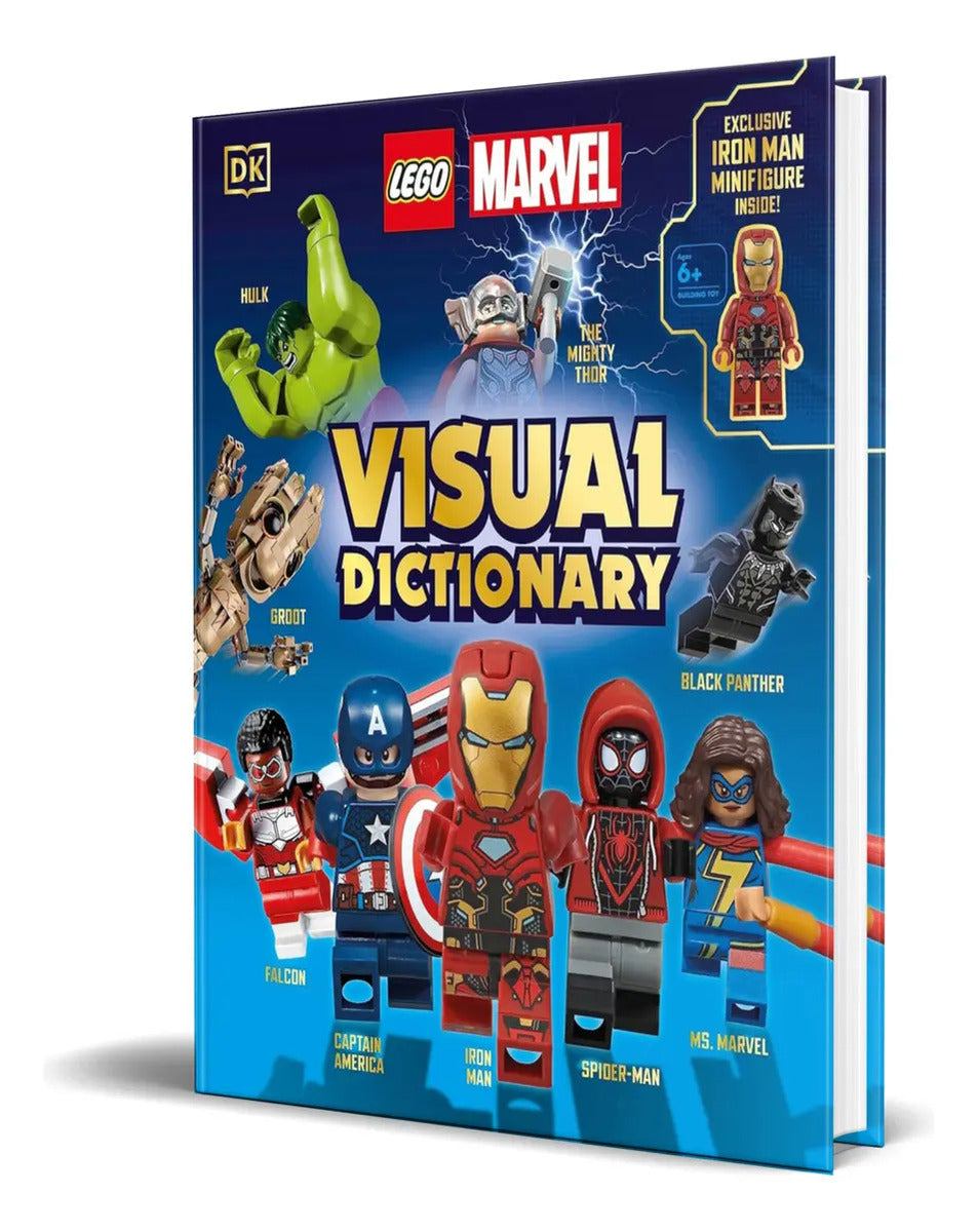 Portada de Libro Lego Marvel Visual Dictionary [ Original ], De Simon Hugo. Editorial Dk Children, Tapa Dura En Inglés, 2023