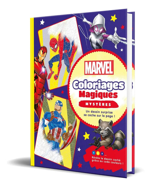 Portada de Colorea Y Descubre El Misterio Para Niños [ Marvel ]