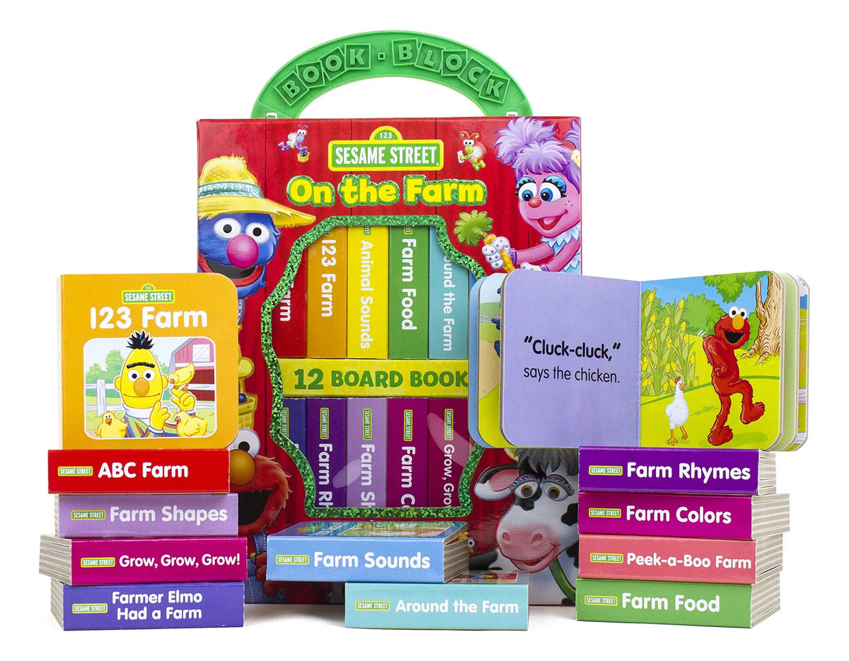 Portada de Pack Sesame Street On The Farm [ 12 Board Books ] Original