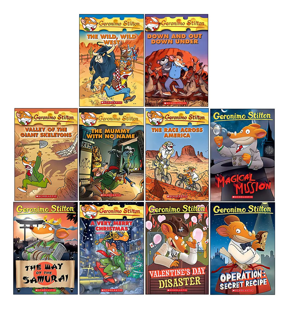 Portada de Libro Geronimo Stilton Volumen 10 Editorial Scholastic Paperbacks Ltd Tapa Blanda En Inglés 2021