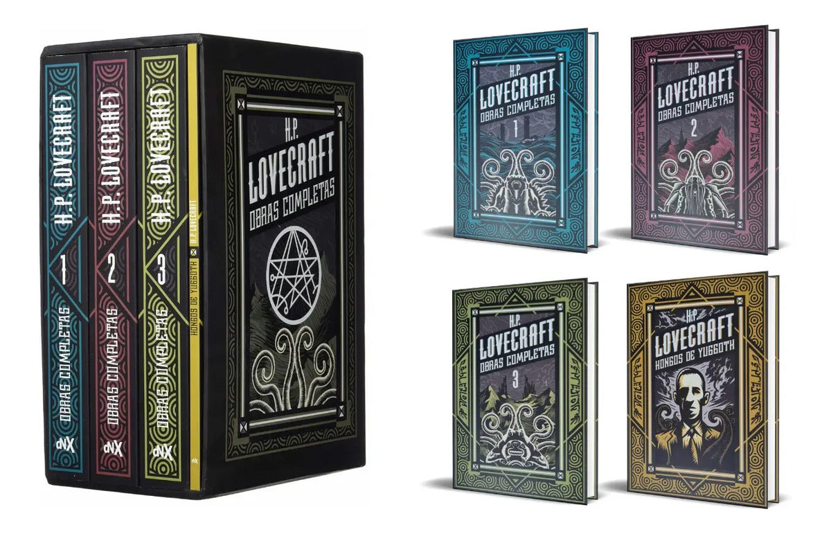 Portada de H.p. Lovecraft [ Obras Completas ] 3 Volumenes + 1 Extra