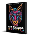 Portada de Libro 120 Animales Mandalas Para Colorear [ Antiestres ]