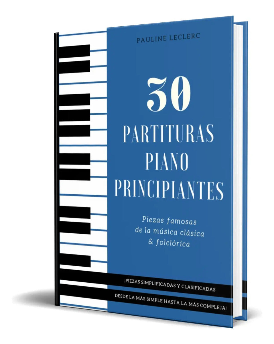 Portada de Libro 30 Partituras Piano Principiantes [ Original ]