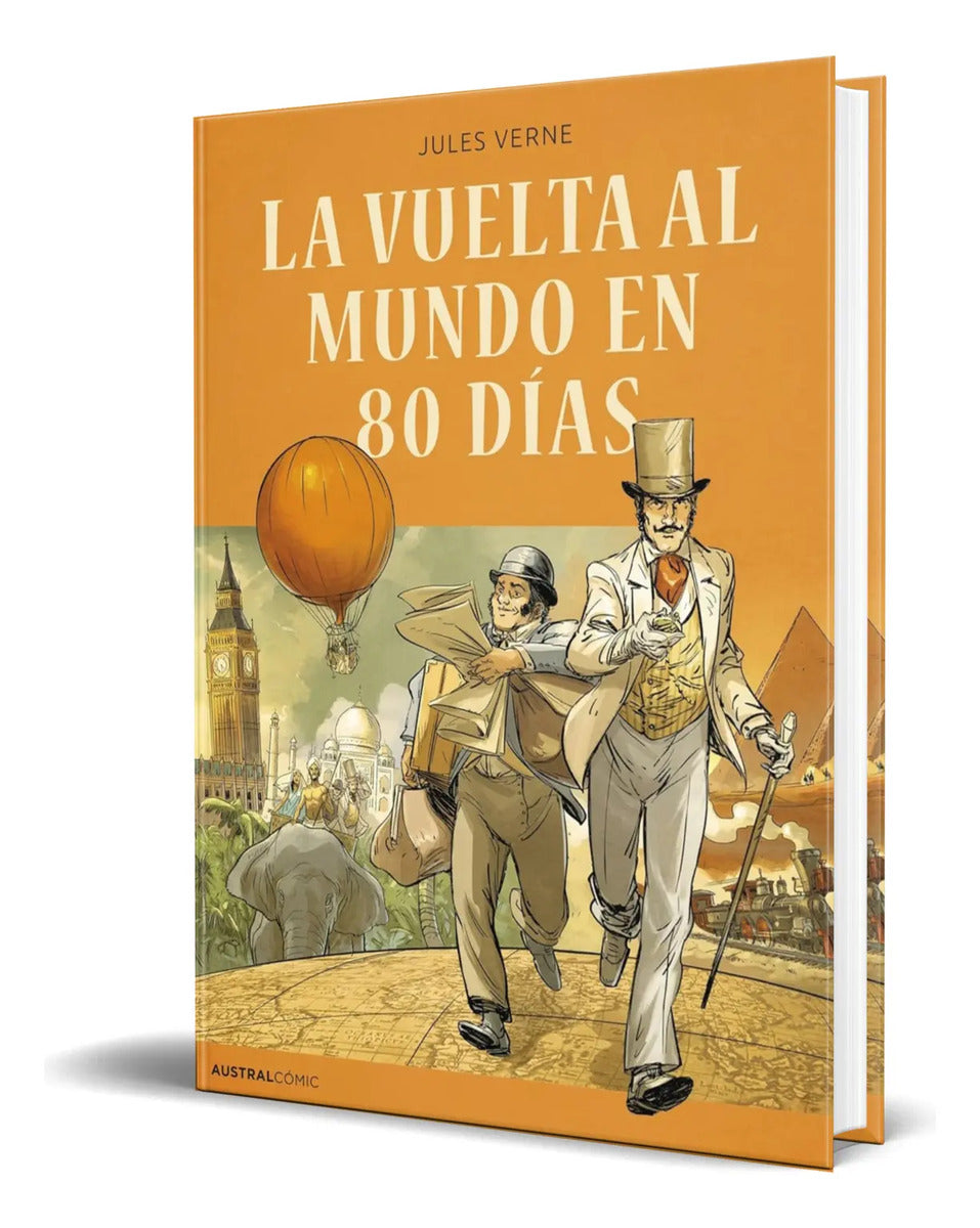 Portada de Libro La Vuelta Al Mundo En 80 Dias [ Jules Verne ] Original