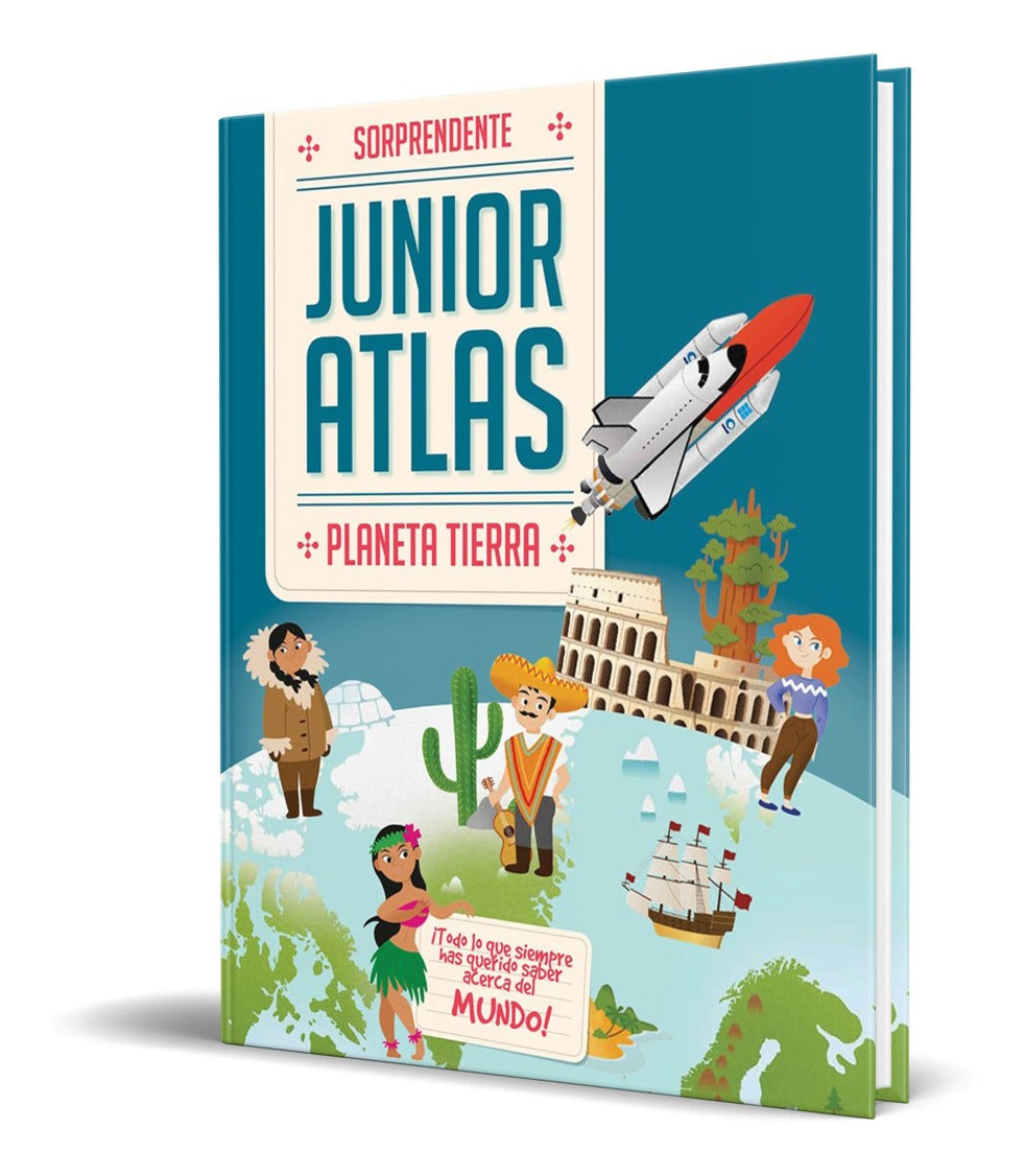 Portada de Libro Sorprendente Junior Atlas Planeta Tierra [ Original ]