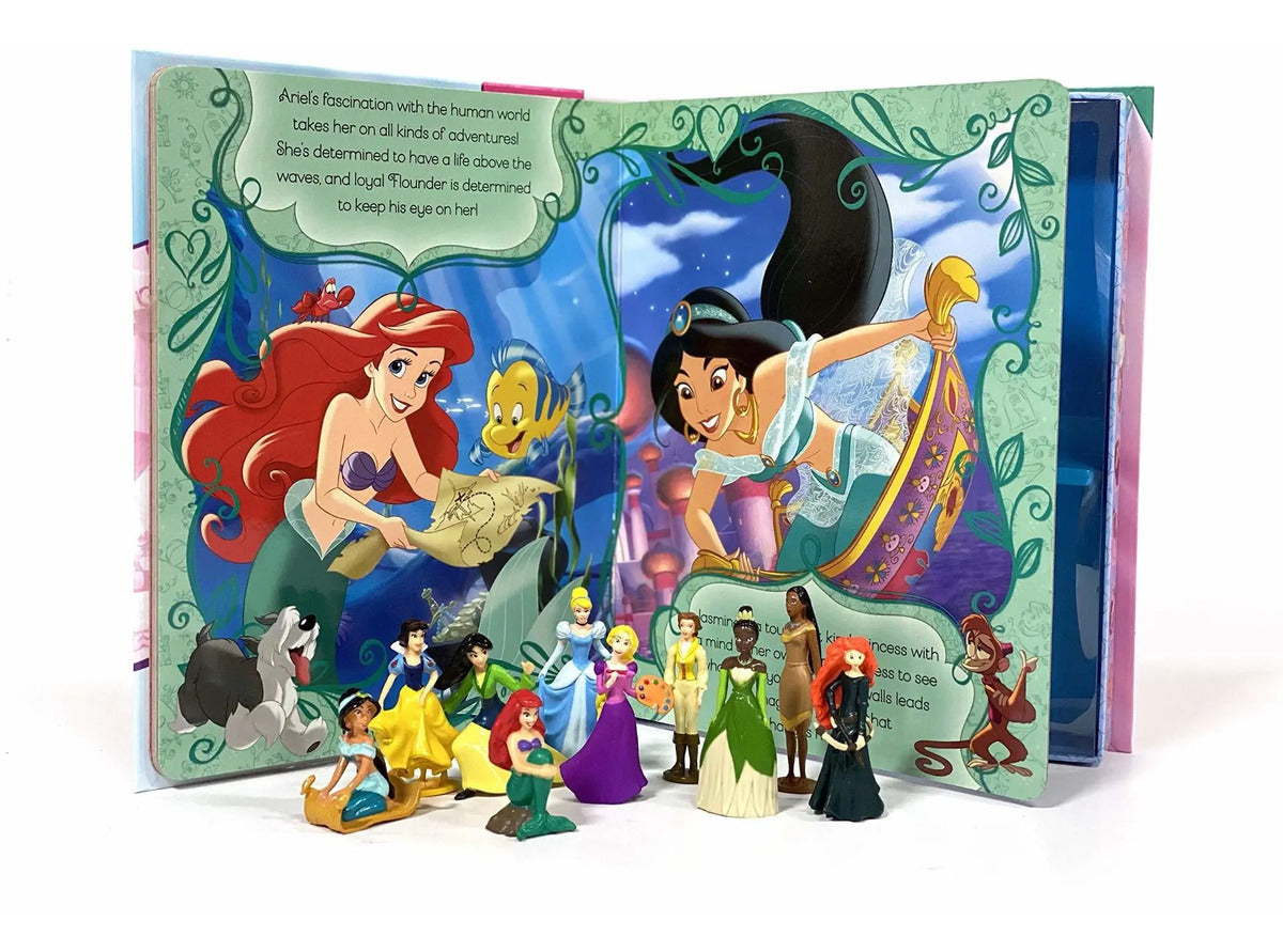Portada de Libro Princesas De Disney [ Incluye 10 Figuras ] Inglés