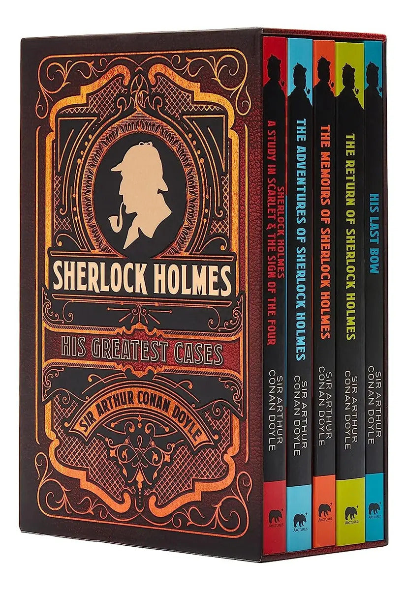 Portada de Libro Sherlock Holmes [ His Greatest Cases5-books ] Original