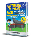Portada de Libro Partitura De Piano Fácil Para Niños [ Original ]