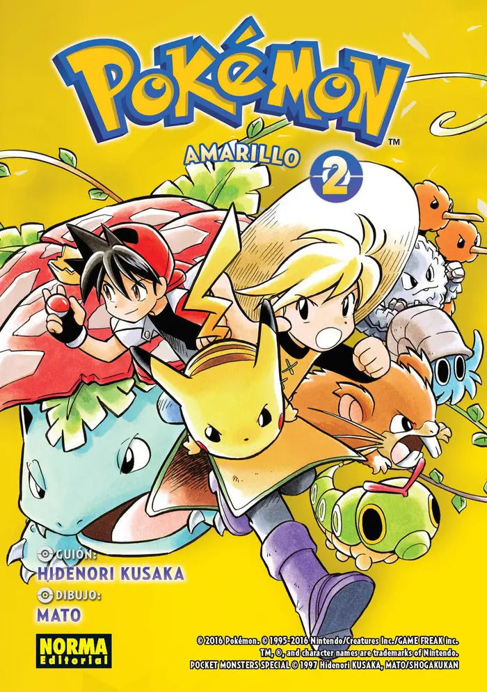 Portada de Pokemon 04. Amarillo 2 (nuevo Pvp), De Kusaka, Hidenori., Vol. 2. Editorial Norma Editorial, S.a., Tapa Blanda En…