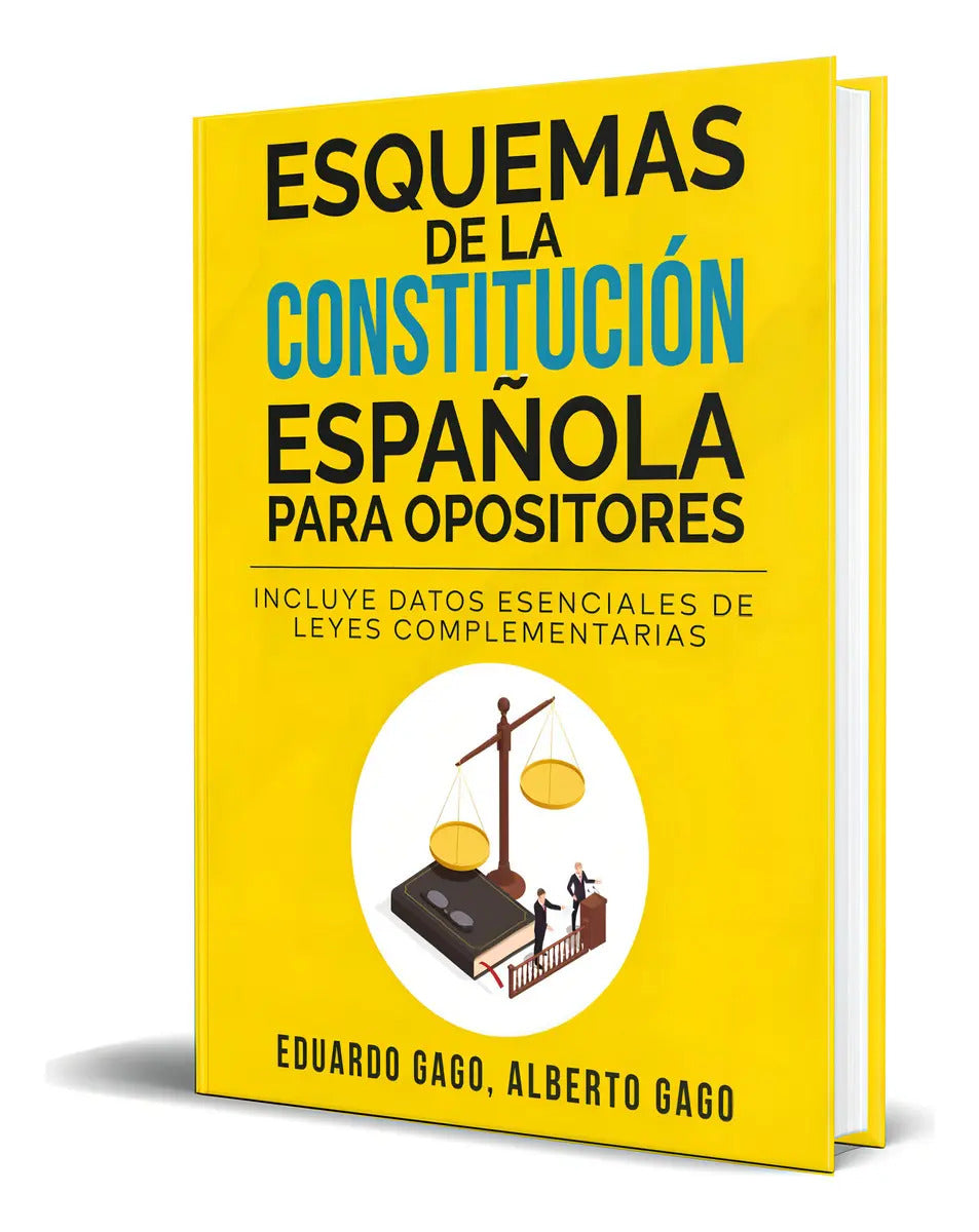 Portada de Libro Esquemas De La Constitución Española [ Original ], De Eduardo Gago. Editorial Independently Published, Tapa…