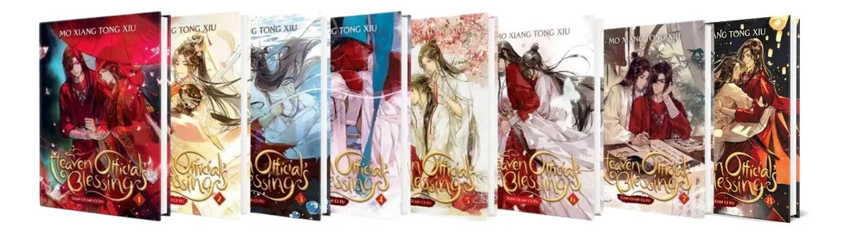 Portada de Pack 8 Libros Heaven Officials Blessing [ Vol. 1-8 ] Inglés, De Mo Xiang Tong Xiu. Editorial Stemcool, Tapa Bland…
