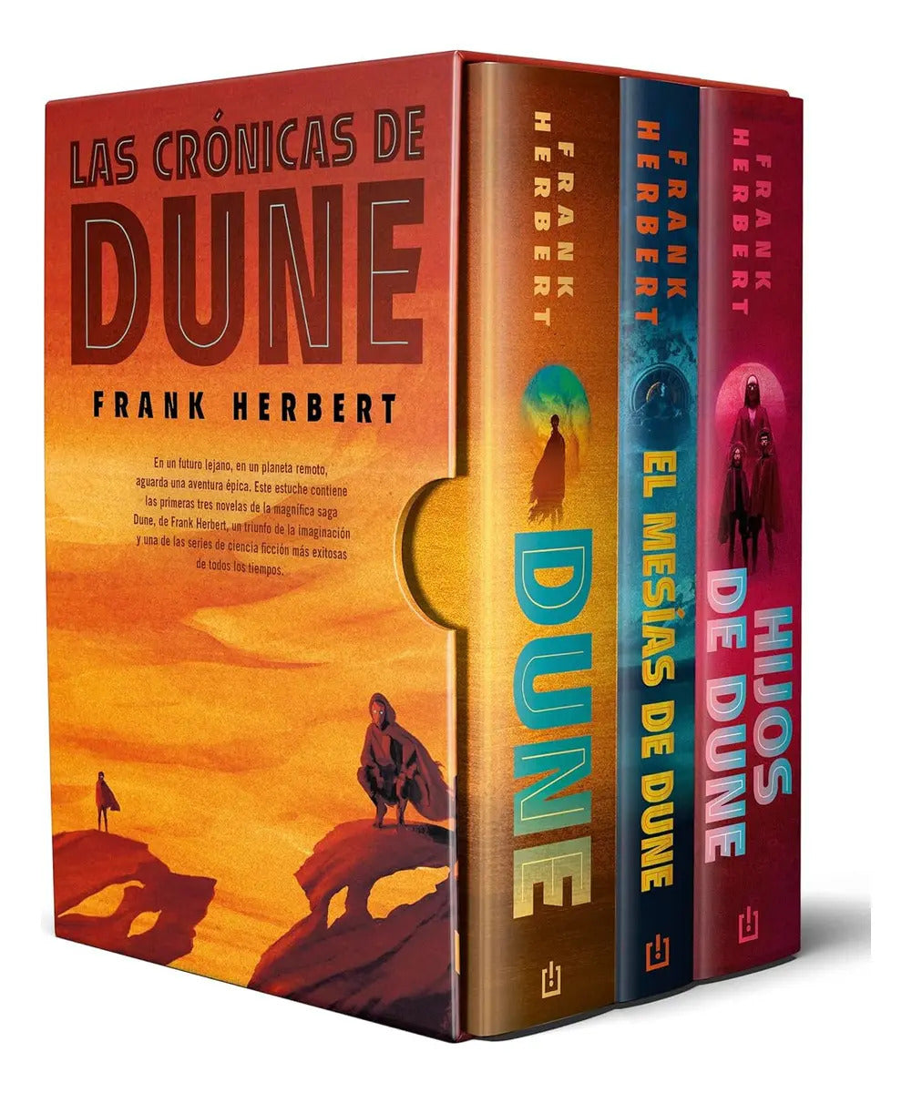 Portada de Libro Trilogía Dune Edición De Lujo De Frank Herbert Editorial Debolsillo Tapa Dura En Español 2023