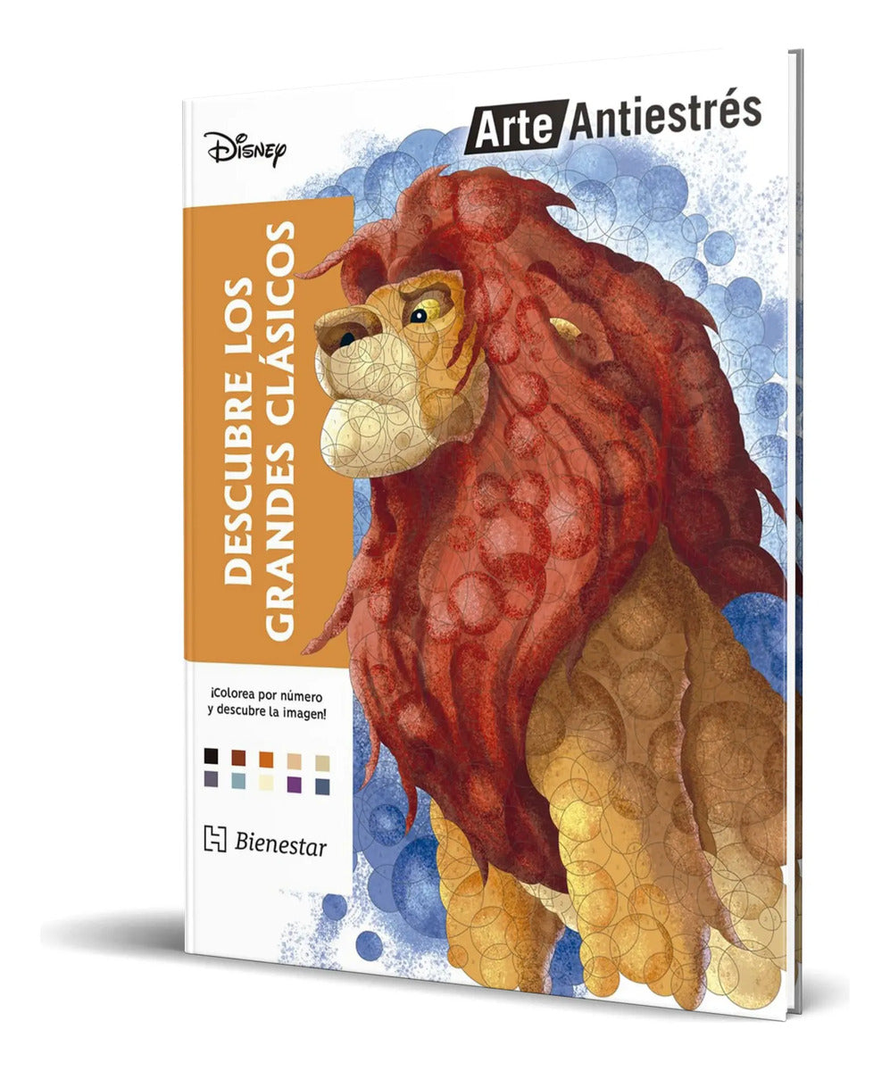 Portada de Colorea Y Descubre [ El Rey León ] Arte Antiestrés Original