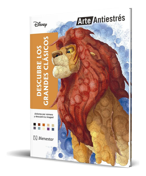 Portada de Colorea Y Descubre [ El Rey León ] Arte Antiestrés Original