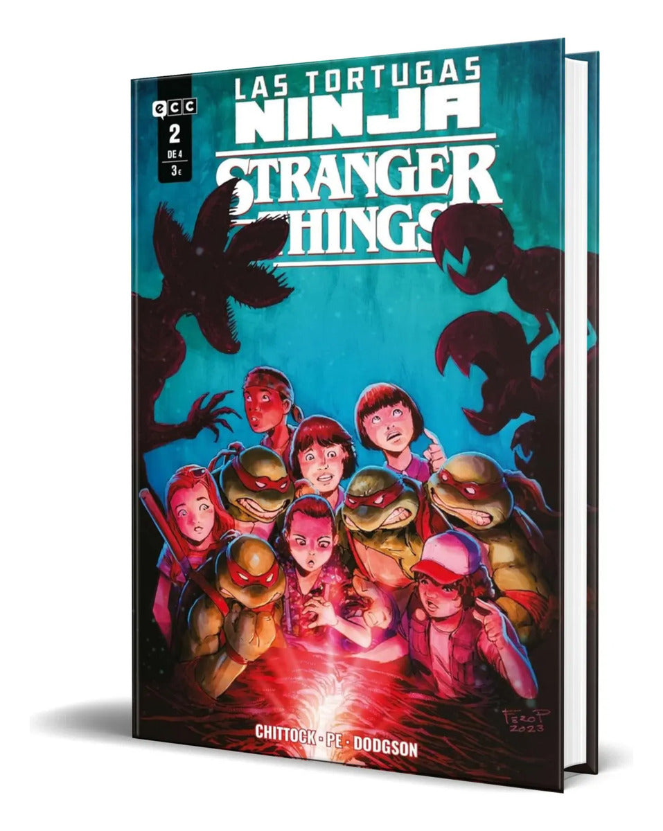 Portada de Libro Las Tortugas Ninja [ Stranger Things ] Original