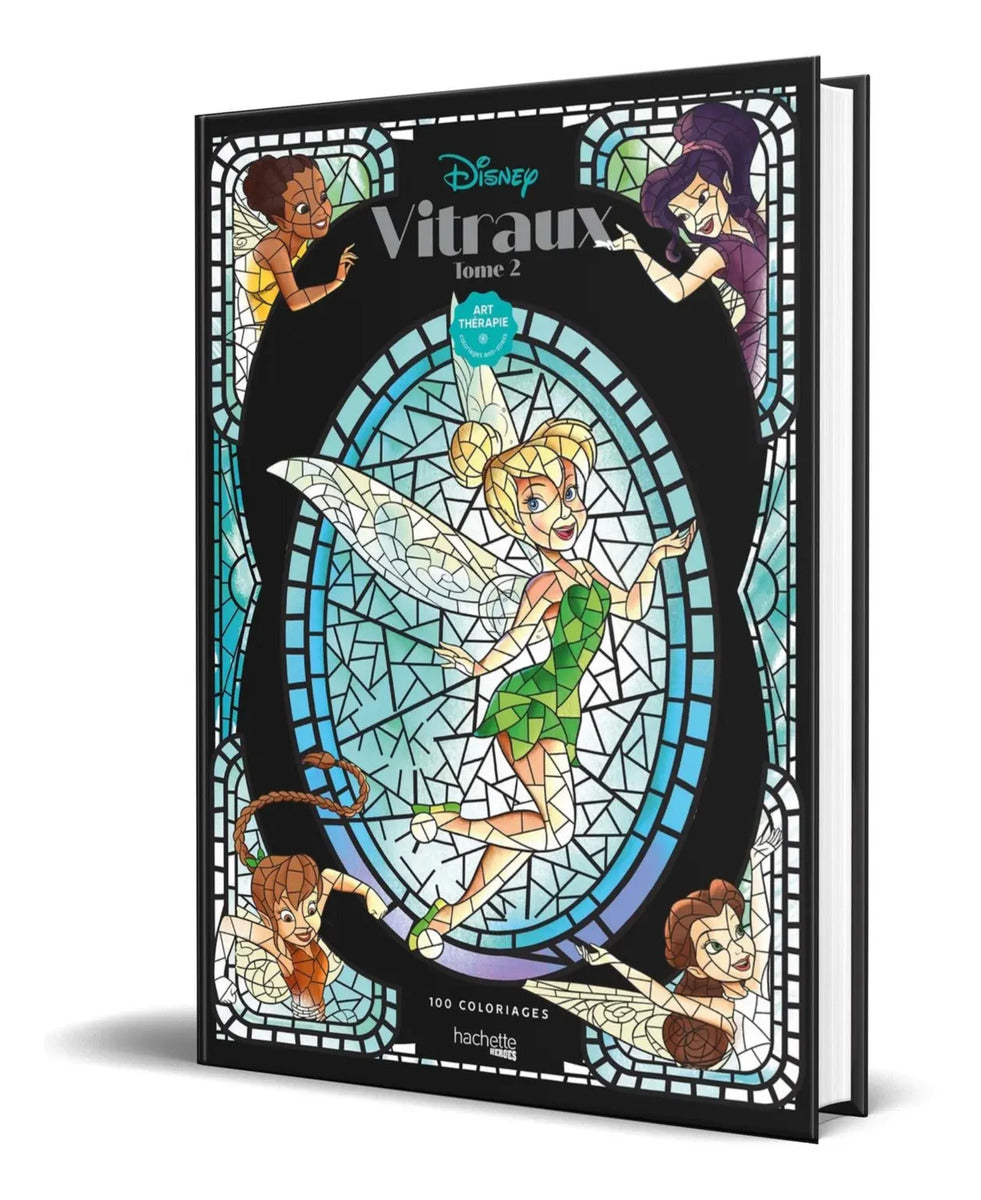 Portada de Libro Disney Vitraux [ 100 Coloriages Vol.2 ] Original