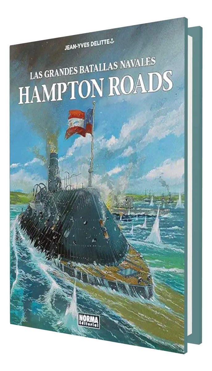 Portada de Las Grandes Batallas Navales Vol. 6 Hampton Roads Pasta Dura