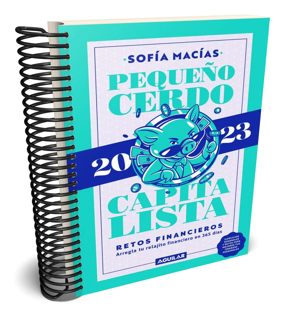 Portada de Pasta Dura - Libro Agenda - Pequeño Cerdo Capitalista 2023