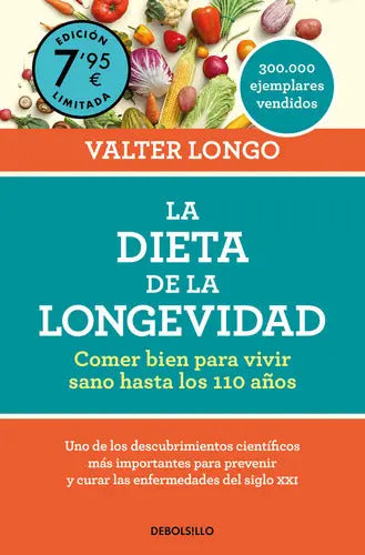 Portada de La Dieta De La Longevidad (edicion Limitada), De Valter Longo. Editorial Nuevas Ediciones Debolsillo S.l, Tapa Bl…