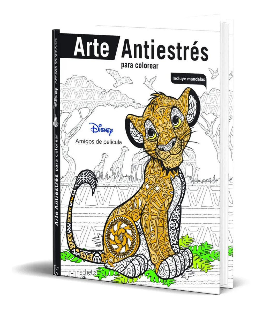 Portada de Libro Para Colorear Para Niños [ Disney Amigos De Película ]