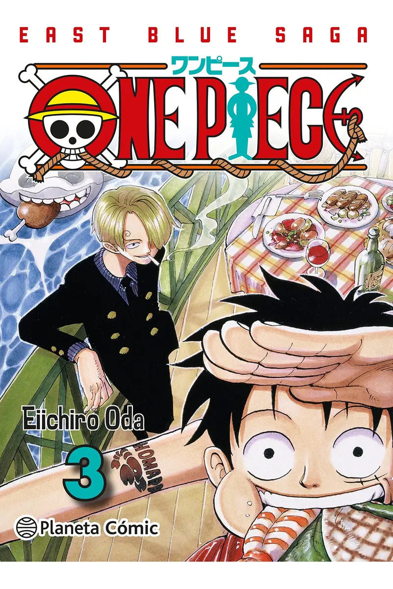Portada de One Piece Nº 03 (3 En 1) (manga Shonen), De Oda, Eiichiro. East Blue Saga, Vol. 3. Editorial Planeta Cómic, Tapa…